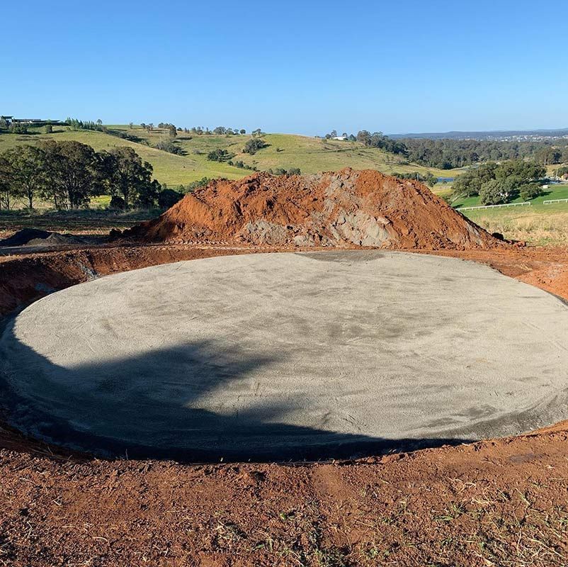 Big Concrete Tank Installed — Atholyn Earthmovers in Wyee, NSW