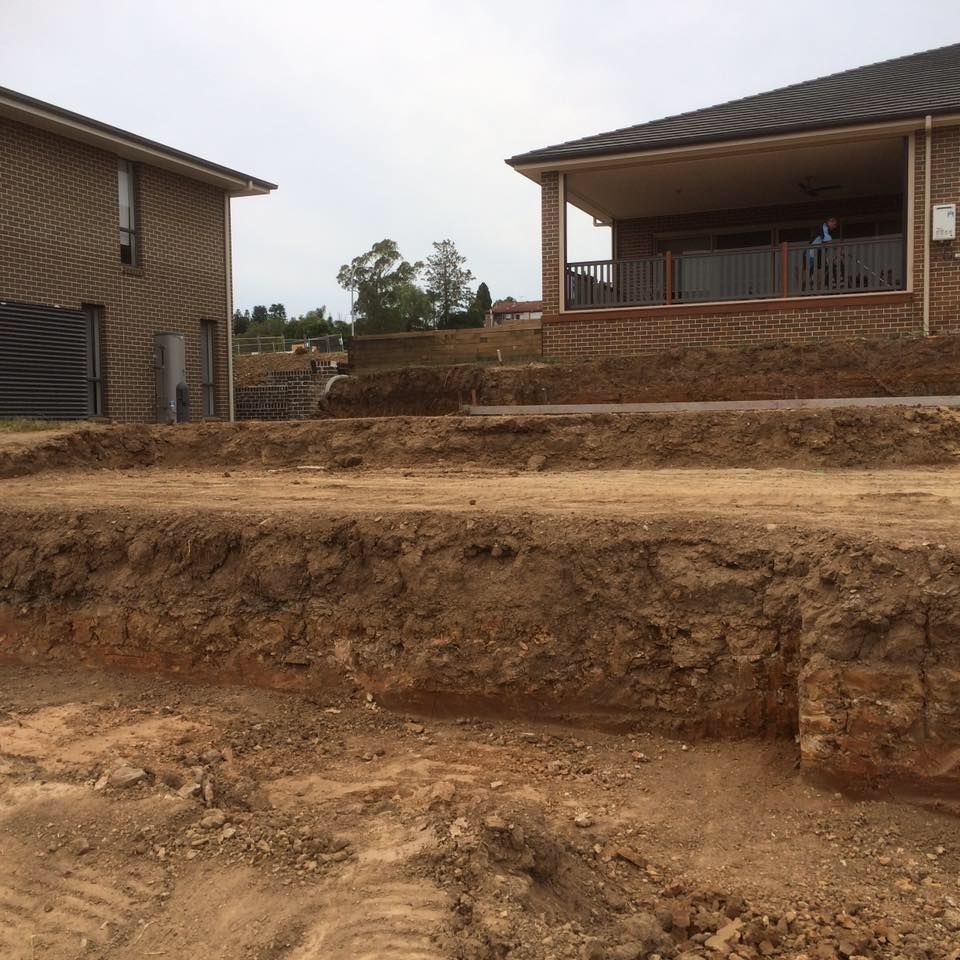 After Digging And Clearing The Yard In Front Of The House — Atholyn Earthmovers in Branxton, NSW