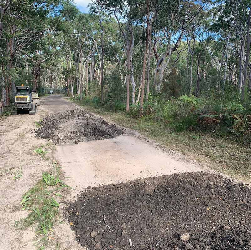 After Digging A Trench Of The Road — Atholyn Earthmovers in Gosford, NSW
