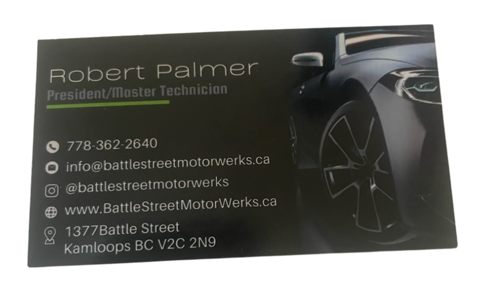Business card for BattleStreet MotorWerks