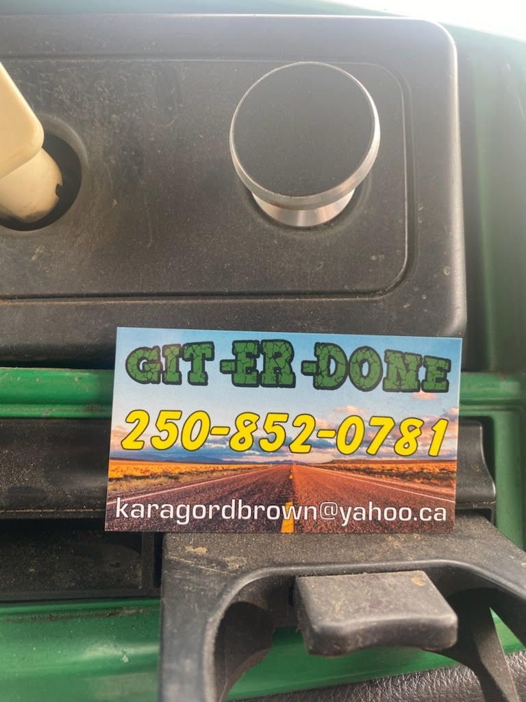 front side of Get-Er-Done Towing business card