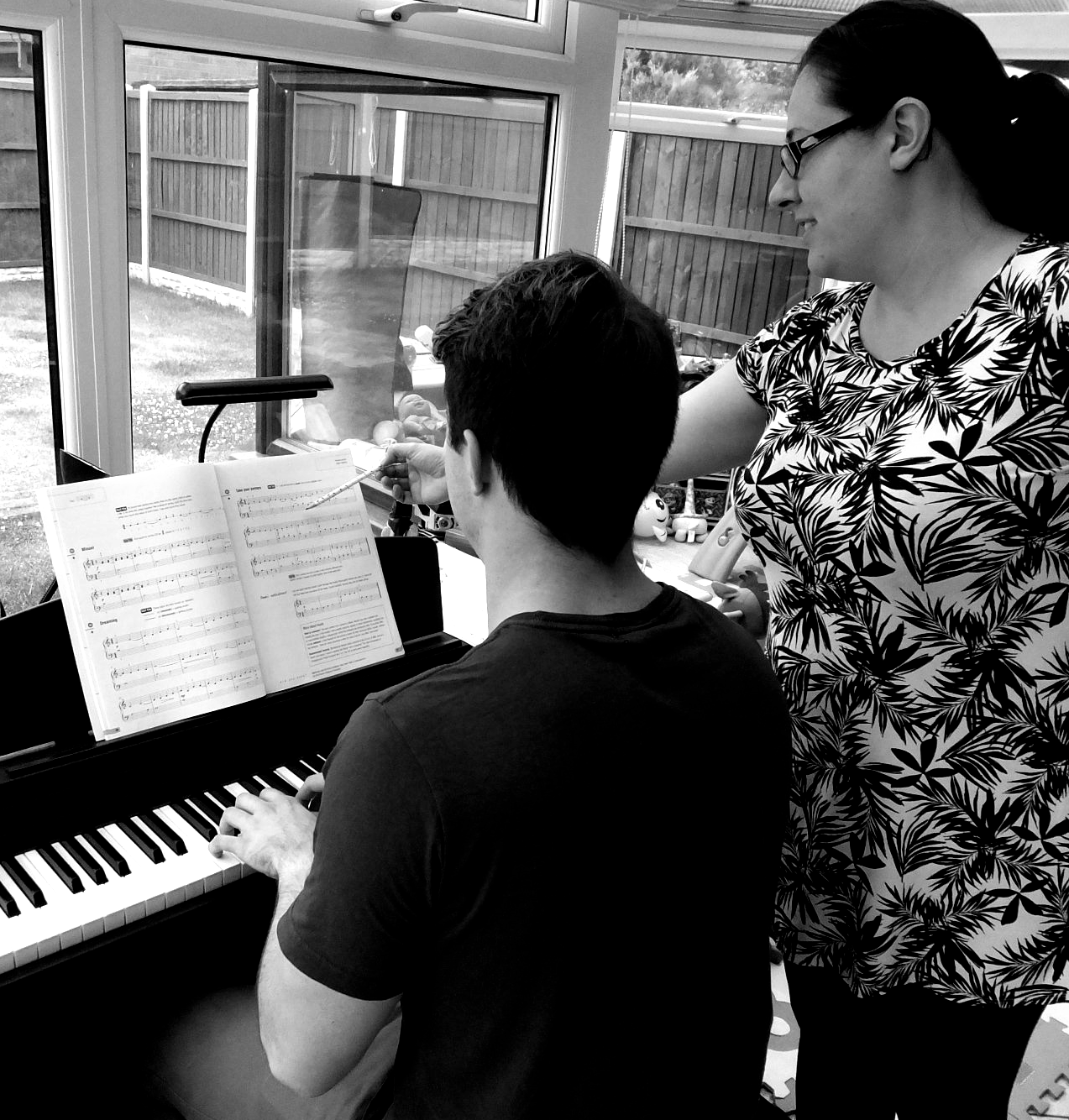 Piano Student during Piano Lesson in Nuneaton