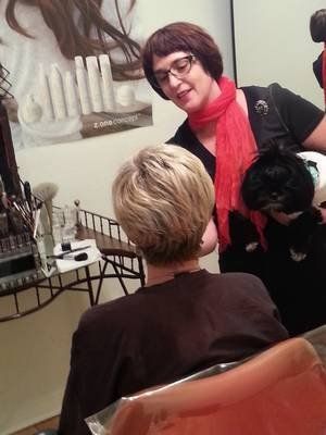 Experienced Hair Stylist — Stylist Doing Makeup in Albuquerque, NM