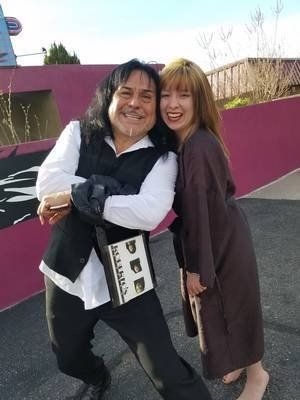 Shampoo Blow Dry — Client And Stylist Outside The Salon in Albuquerque, NM