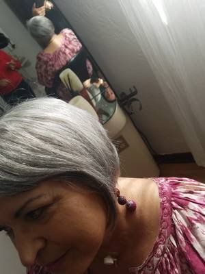 Colorizing — Old Woman With Short White Hair in Albuquerque, NM