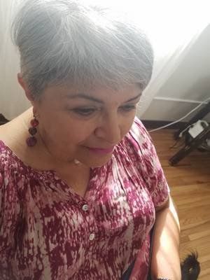 Conditioning Masks — Old Woman With White Hair in Albuquerque, NM