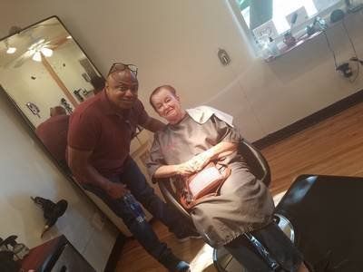 Hair Care Products — Old Woman Sitting in Barber Chair in Albuquerque, NM