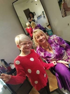 Eyebrow Wax — Blonde Little Girl And Old Woman in Albuquerque, NM