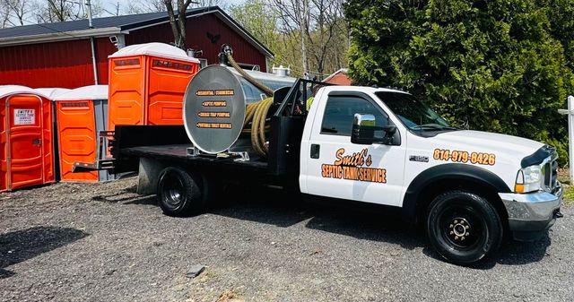 Portable toilet and wash station truck