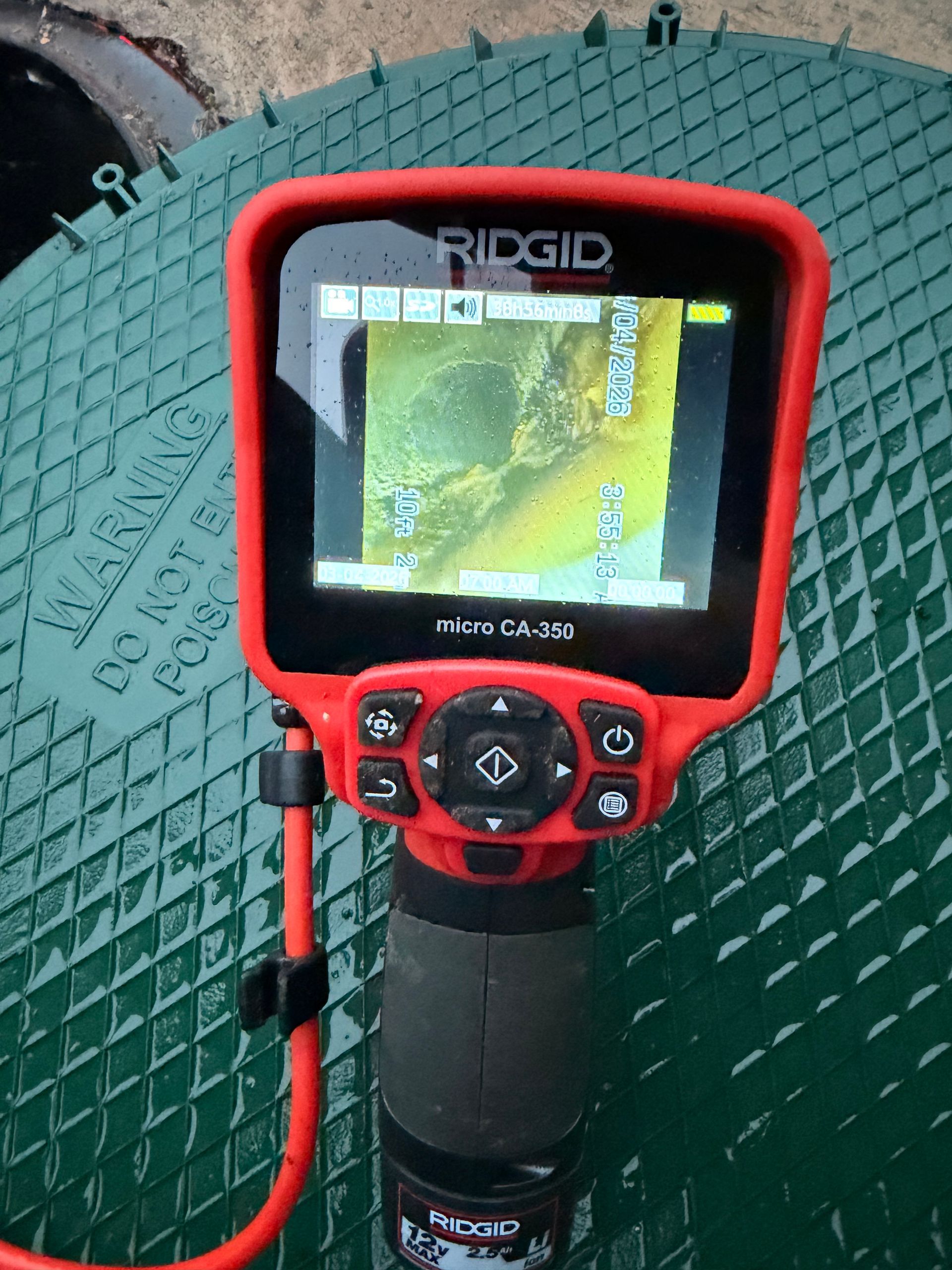 Sewer camera inspection equipment and monitor