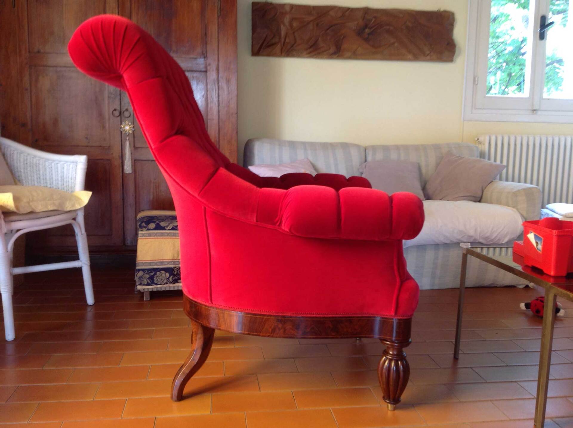 antica poltrona restaurata