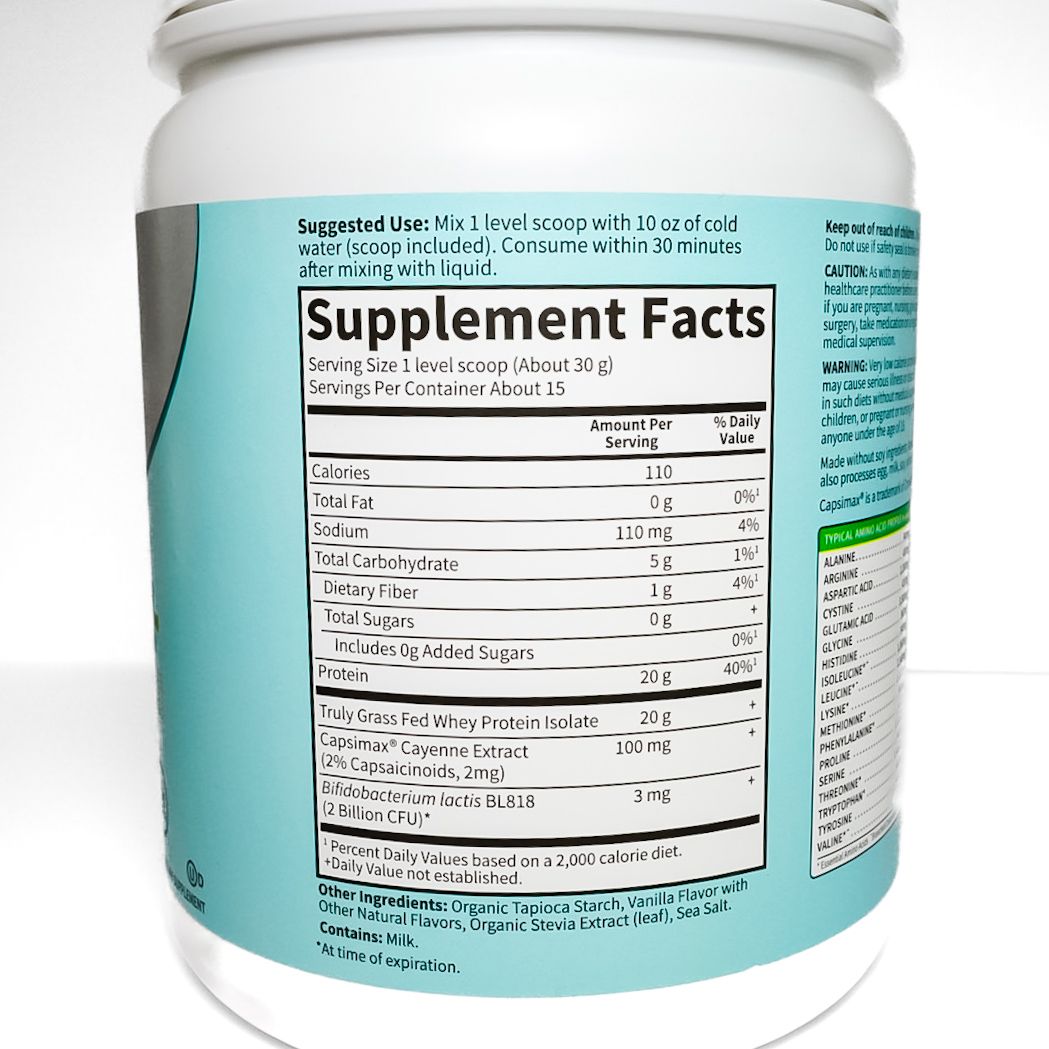 Grass Fed Whey+ Weight Management (Vanilla)