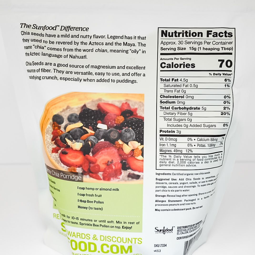 Raw Organic Chia Seeds