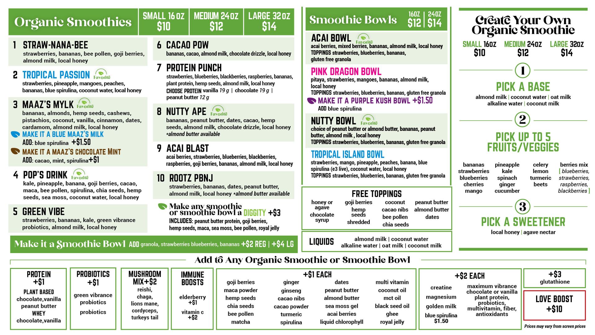Organic Superfood Smoothies In Crystal Lake, Lake In The Hills, Huntley ...