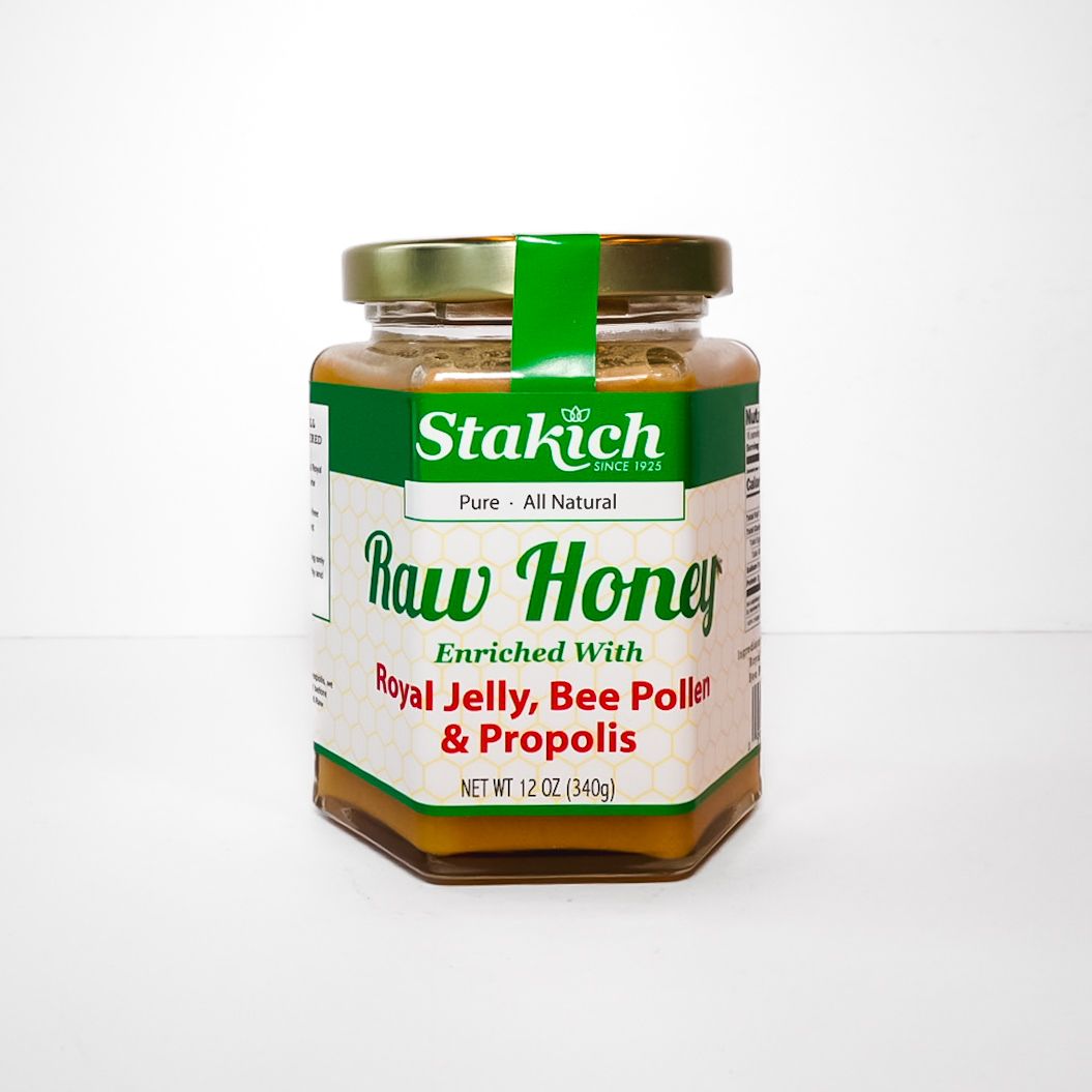Stakich Raw Honey Jelly, Bee Pollen, Proplis