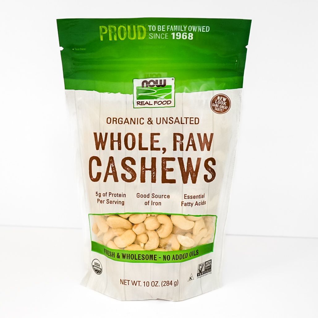 Organic & Unsalted Whole, Raw Cashews