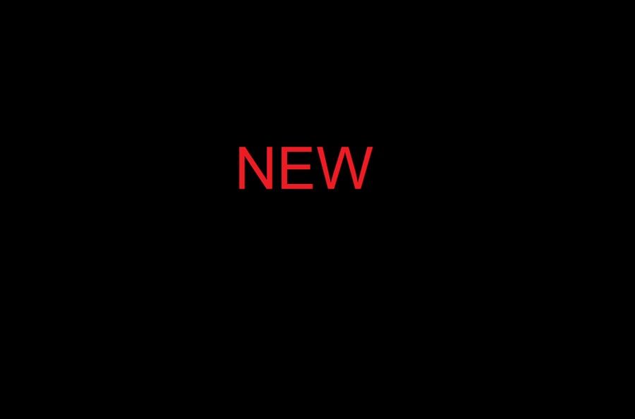 Red “NEW” text on a black background