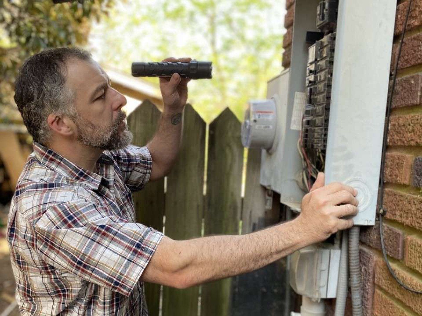 Brian Inspecting Circuit Breaker