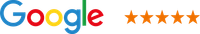 A google logo with five stars on it