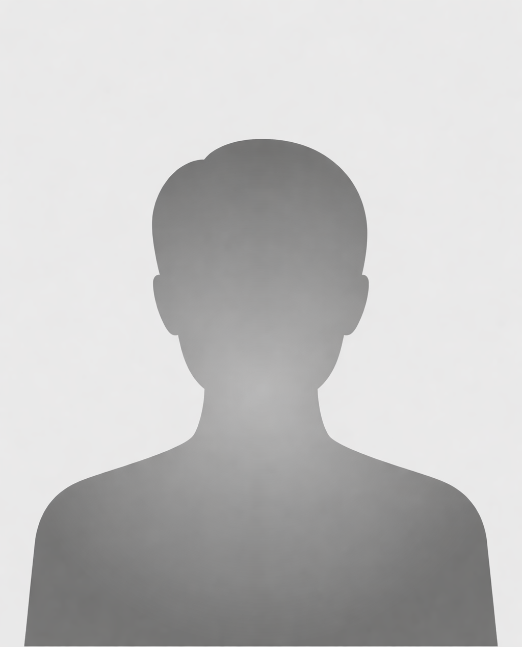 Une silhouette grise et uniforme de la tête et des épaules d'une personne sur un fond gris clair.