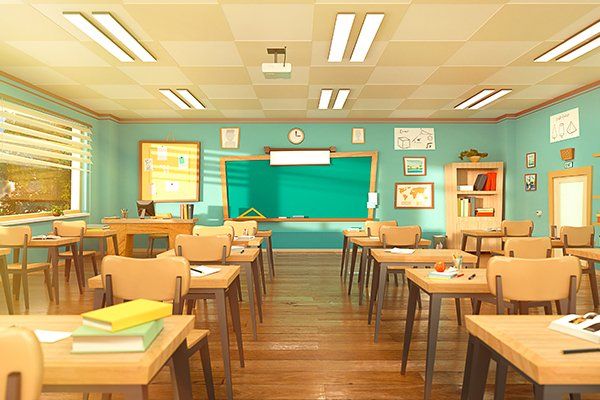 Empty School Classroom — San Jose, CA — A & K Janitorial Inc.