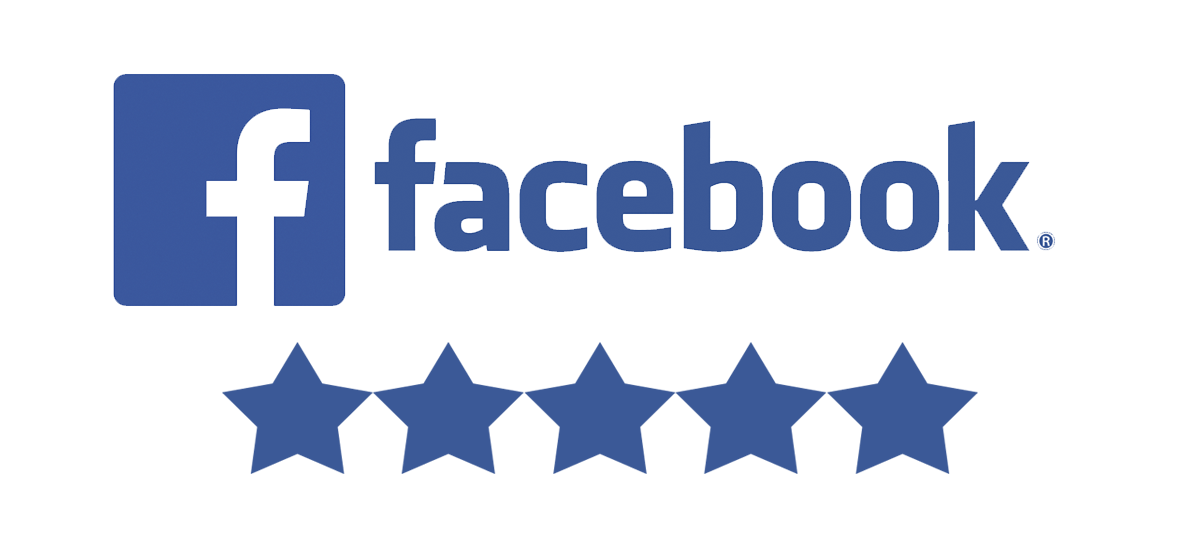 A facebook logo with five stars on it