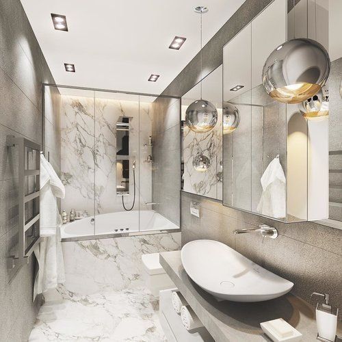 A bathroom with a large sink and a bathtub