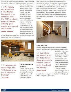 A page from a magazine with a picture of a lobby