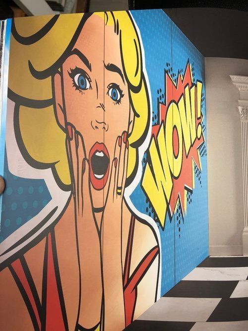  Large poster featuring a woman's face