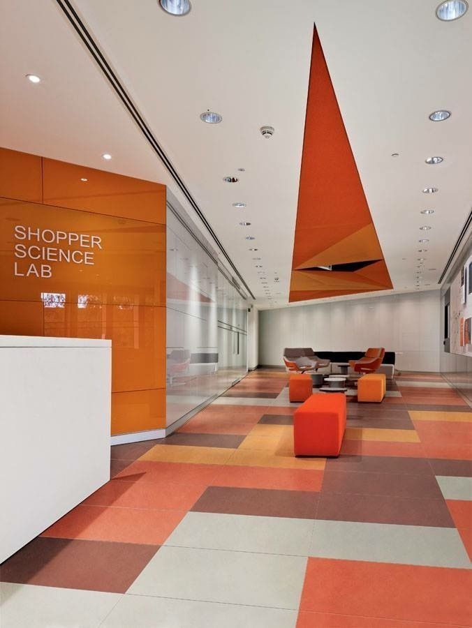 A room with a sign that says shopper science lab