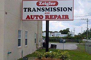 Automotive Repair Shop — Zeigler Transmissions And Auto Repair's Sign Board in Oldsmar, FL