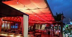 Commercial Manual Awnings — Huge Canvas with Lights in Los Angeles, CA