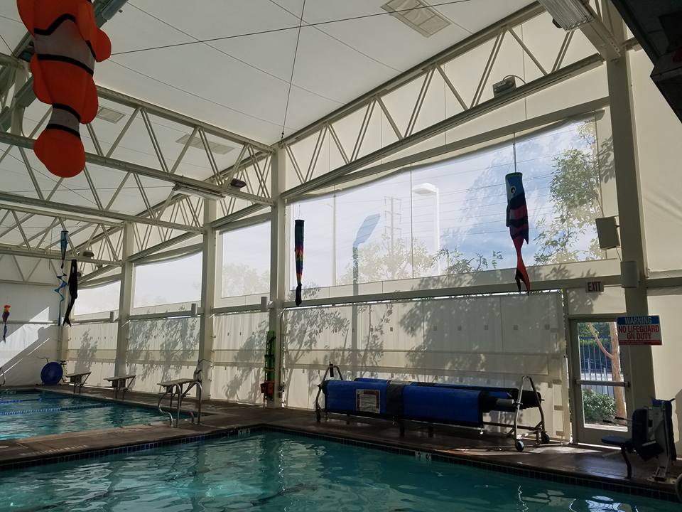 Commercial Awnings Los Angeles Ca — Closer View of Canvas for Indoor Pools in Los Angeles, CA