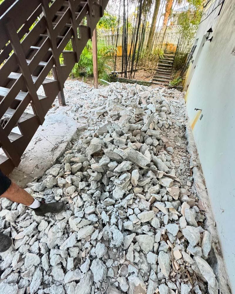 Debris from Demolition on a Property in Port St. Lucie, FL