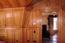 wooden panels on walls