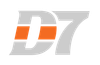 a logo for a company called d7 with a checkered pattern