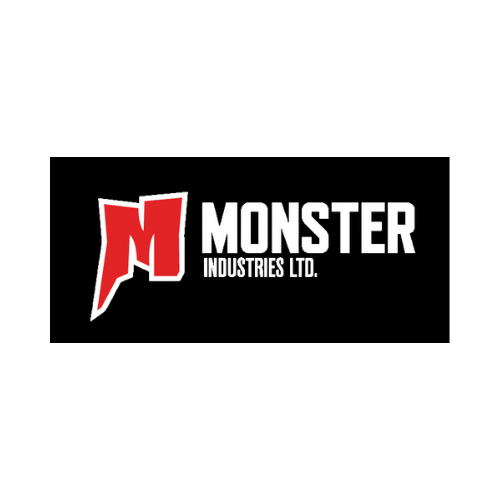 a black and red logo for monster industries ltd .