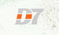 a logo for a company called d7 on a white background .