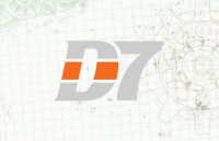 a logo for a company called d7 on a white background .