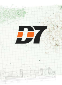 the d7 logo is on a piece of graph paper