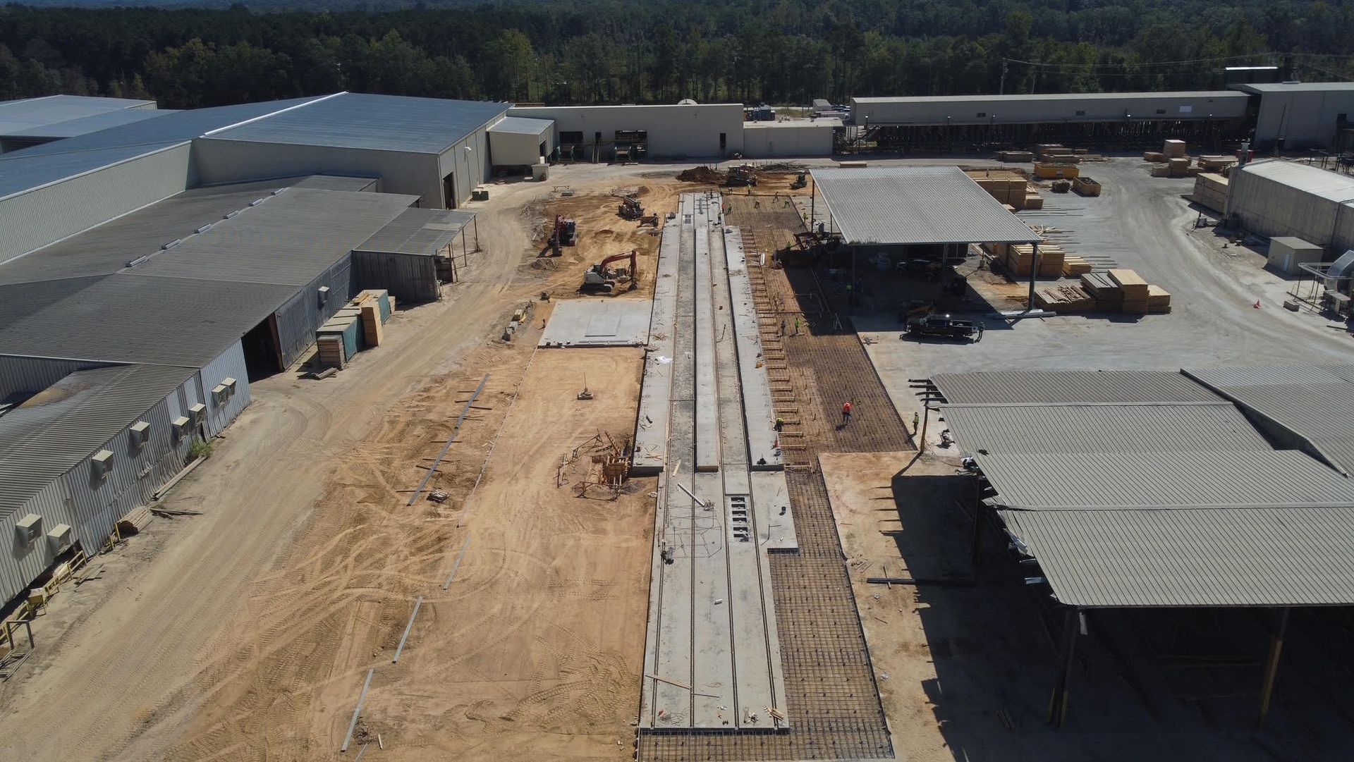 D7 industrial was hired to do heavy earth works on site, concrete for 3 Kds CDK, concrete for new Pi