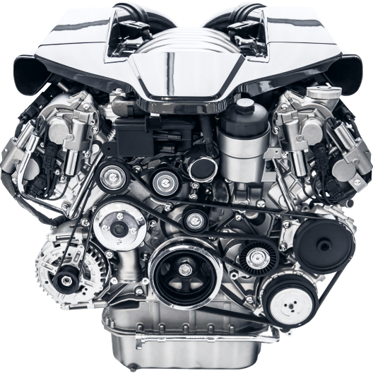 A close up of a car engine on a white background | DAS Auto Werks