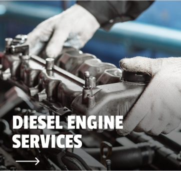 A diesel engine is being worked on by a mechanic | DAS Auto Werks