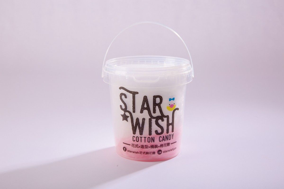 桶裝棉花糖-小粉鴨