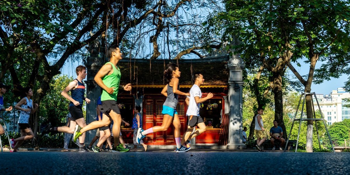 Running routes in Hanoi