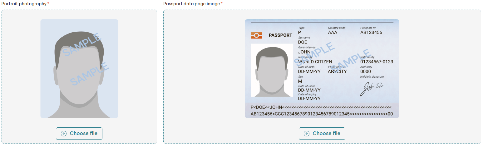 passport for visa application