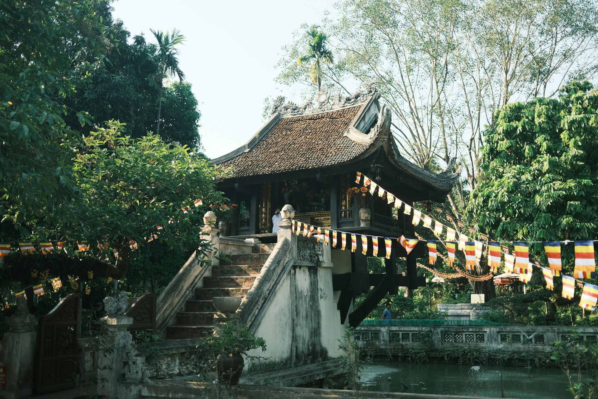 The One Pillar Pagoda in Hanoi, a symbol of Vietnamese culture.