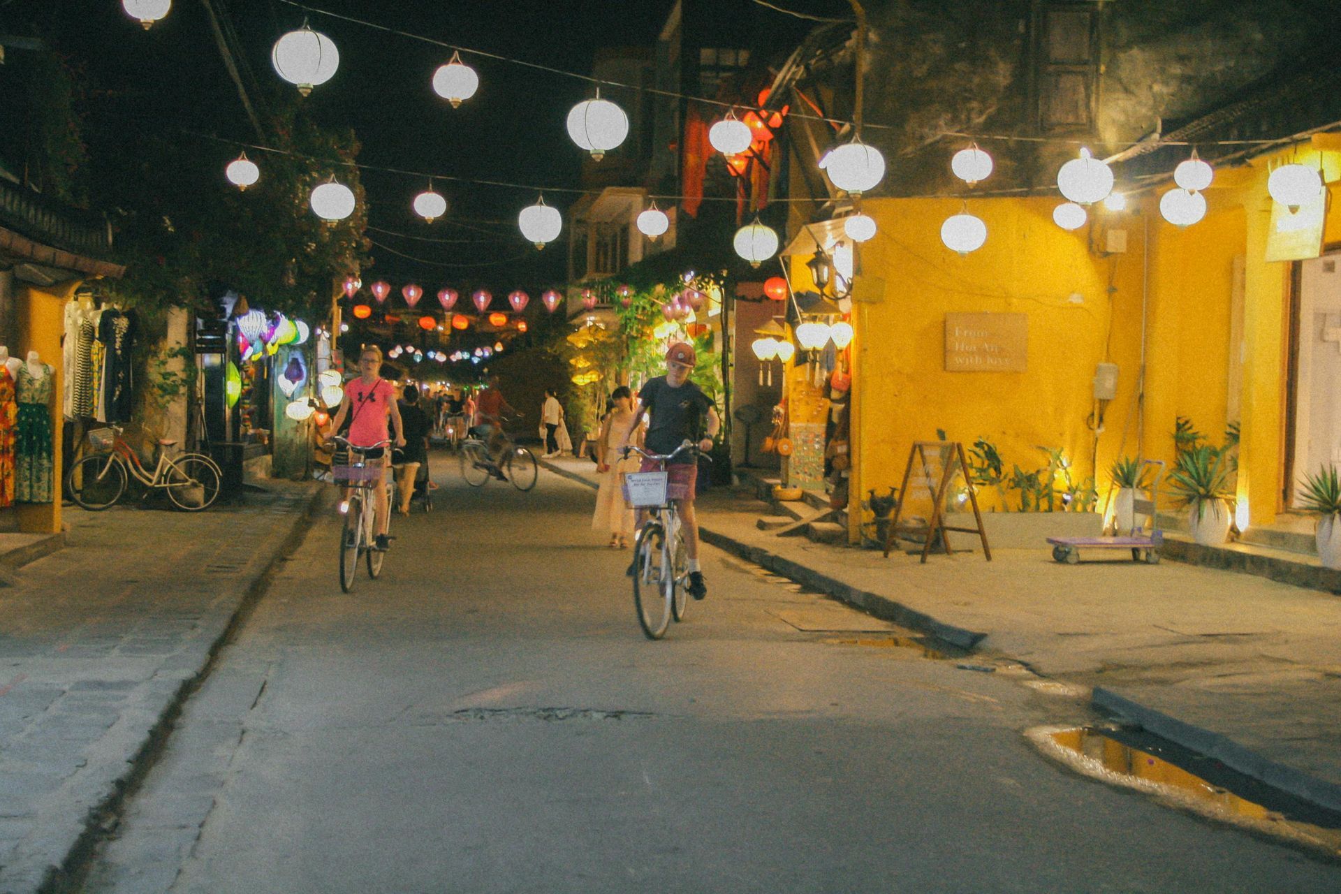 Hoi An's charming lantern-lit streets at night.