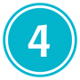 Blue circle with a white number 4 in the center.