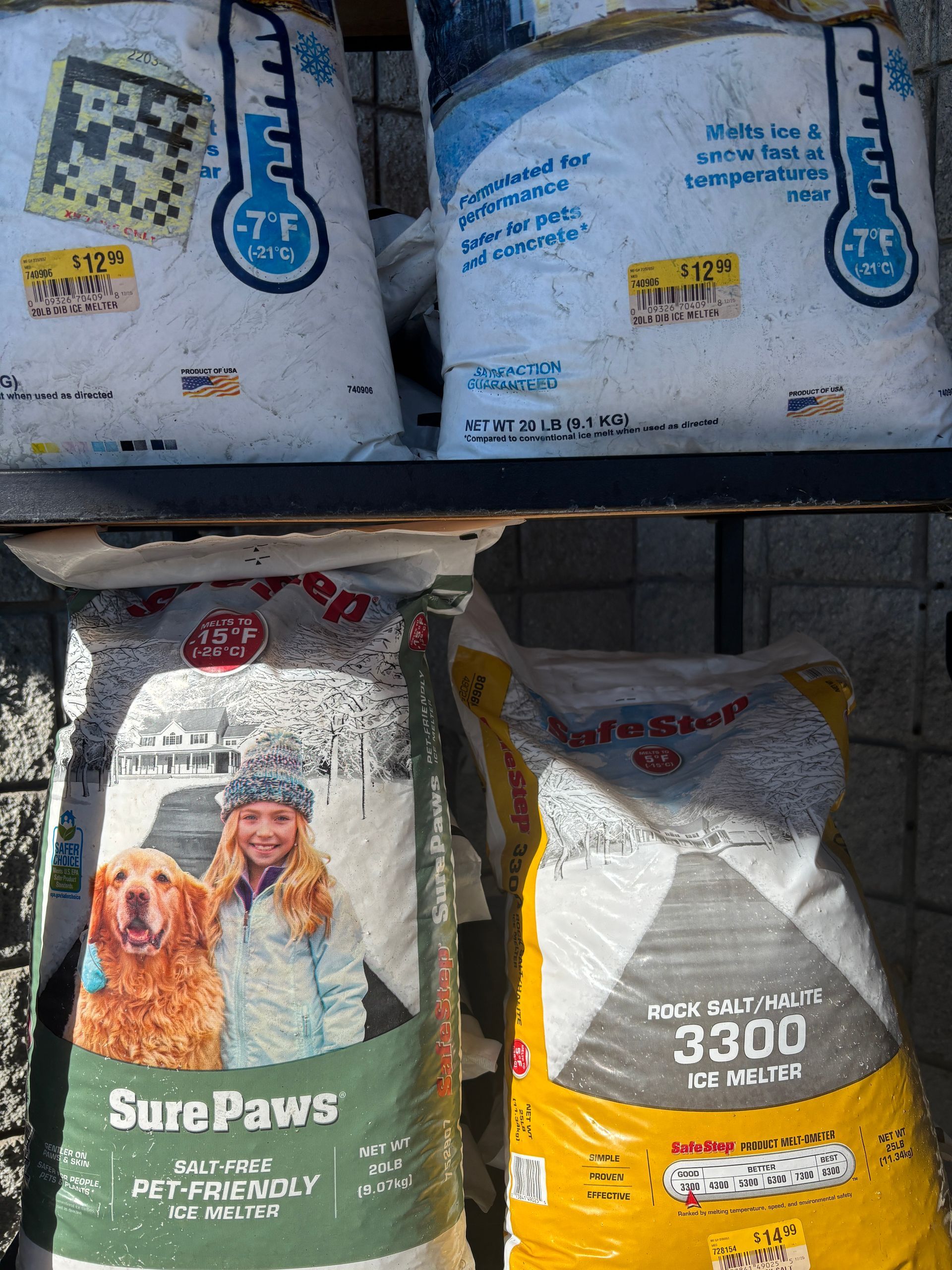 Rock salt at Logan's Garden Center in Raleigh